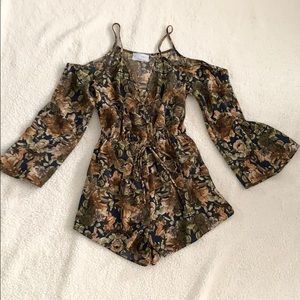 Cold shoulder romper